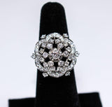 PLATINUM Diamond Ring with Center Stone Size 6 1/2