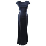 RICHARD TYLER Black Silk and Chiffon Sheer Gown Size 8