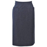 YVES SAINT LAURENT Charcoal Wool Pencil Skirt Size 46