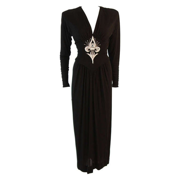 BOB MACKIE Black Embellished Bodice Gown The Paper Bag Princess BOB MACKIE Black Embellished Bodice Gown The Paper Bag Princess