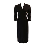 DOROTHY O'HARA 1950s Black Cocktail Dress