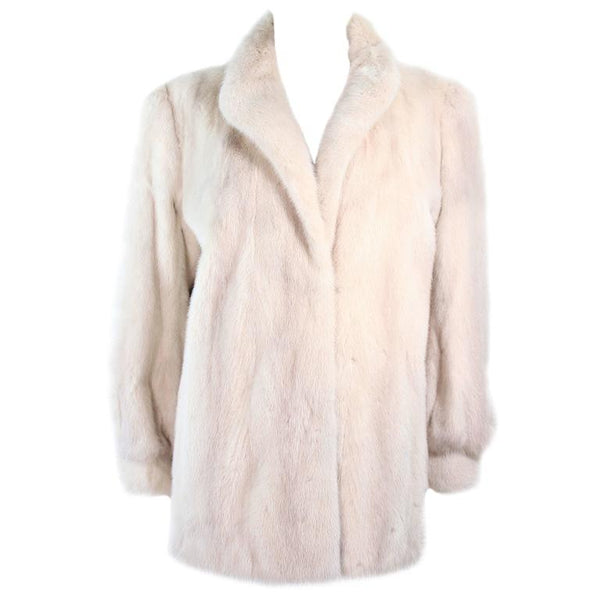 WACHTENHEIM FURS White Mink Fur Sports Coat Size 4-6