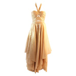ELIZABETH MASON COUTURE 'Adrian' Made To Measure Silk Lame Gown