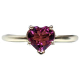 PINK Tourmaline 14 Karat Gold Heart Ring Size 5 1/2