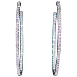 DIAMOND 14 Karat Gold Hoop Earrings