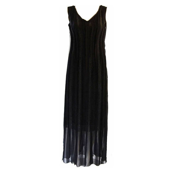 alberta ferretti silk chiffon dress Chiffon pliss long dress