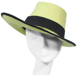 YVES SAINT LAURENT Rive Gauche Runway Abstract Green Top Hat