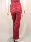 RUDI GERNREICH 2 pc Red and Purple Check Tank Top and Pants Set