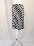 RUDI GERNREICH Vintage Black Silver Lurex Checkered Knit Slit Skirt