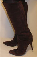 SUSAN BENNIS WARREN EDWARDS Brown Suede Knee High Boots Size 9 1/2