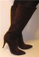 SUSAN BENNIS WARREN EDWARDS Brown Suede Knee High Boots Size 9 1/2