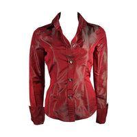 ROMEO GIGLI Red Iridescent Shirt Size 42