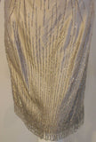 CEIL CHAPMAN 1950s Champagne Silk Shimmering Cocktail Dress
