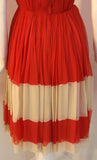 JAMES GALANOS 1960s for Amelia Gray Red Chiffon Cocktail Dress