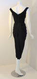 CEIL CHAPMAN 1940s Vintage Black Cocktail Dress