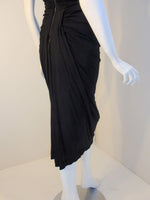 CEIL CHAPMAN 1940s Vintage Black Cocktail Dress