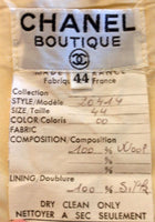 CHANEL 1980s 2 pc Cream Wool Skirt Set Size 44