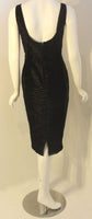 PAULINE TRIGERE 1960s Black Textured Velvet Cocktail Dress