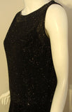 CEIL CHAPMAN 1960s Vintage 2 pc Black Beaded Gown