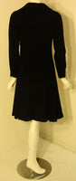 JAMES GALANOS 1960s Black Cashmere Coat Dress
