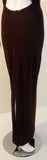 HALSTON Dark Brown Reverse Halter Backless Evening Gown