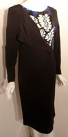 CHLOE 1980s Black Long Sleeve Dress With Beading