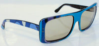 EMILIO PUCCI 1960s Blue Signature Print Sunglasses