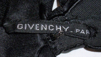 GIVENCHY Black Velvet and Lace Cocktail Dress w/ Bow Belt