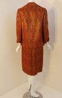 PAULINE TRIGERE 1960s 2 pc Orange Dress with Jacket