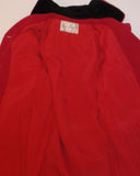 DON LOPER 1950s Red Wool Coat with Black Velvet Collar