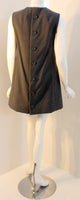 GEOFFREY BEENE 1960s Gray Wool Sleeveless Dress
