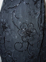 GIORGIO SANT'ANGELO 1980s Black Beaded and Embroidered Skirt