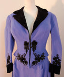 NOLAN MILLER  Purple and Black Lace Poker Alice Costume, Skirt Set