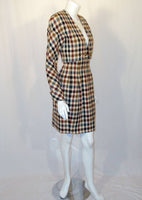 CHRISTIAN LACROIX 2 pc Houndstooth Wool Skirt Suit