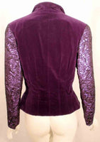 JAN VANVELDEN 2 pc Purple and Black Strapless Gown & Jacket