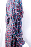 GUCCI 2 pc Silk Floral Blouse and Skirt Set Size 46
