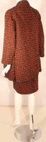 BONNIE CASHIN 1960s 2 pc Red Wool Tweed Coat and Skirt Set