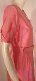 COURREGES Pink Silk Dress with Belt Size 38