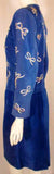 YVES SAINT LAURENT 2 pc Blue Suede and Rhinestone Skirt Set