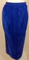 YVES SAINT LAURENT 2 pc Blue Suede and Rhinestone Skirt Set