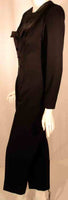 GIVENCHY 1980s Black Wool Tuxedo Inspired Jumpsuit Size 6