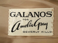 JAMES GALANOS 1960s for Amelia Grey Lurex Brocade Satin Dress