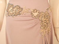 CUSTOM Lilac One-Shoulder Gown Hand Beaded Lace Detail