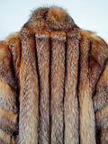 MICHAEL FORREST Honey Brown Crystal, Fox Fur Coat Collar