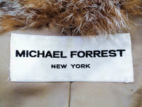 MICHAEL FORREST 1970s Vintage Caramel and Cream Lynx Car Coat