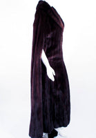 MICHAEL FORREST Dark Brown Ranch Mink Long Cape with Collar