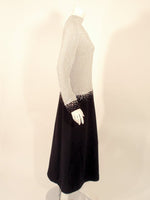 PAULINE TRIGERE Black and Silver Evening Gown