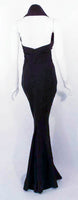 ELIZABETH MASON COUTURE Black Silk Doupioni 'Maria' Gown