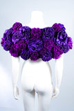 ELIZABETH MASON COUTURE Purple Silk "Rose" Wrap