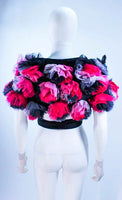 ELIZABETH MASON COUTURE Made to Order Silk Ombre "Rose" Wrap